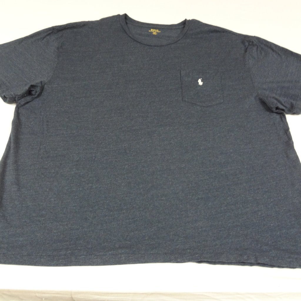 Polo Ralph Lauren White Pony On Pocket Heather Blue 2xb Big T-Shirt H1269